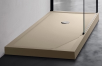 Novellini Olympic Plus brodzik prostokątny 160x70x12,5cm ze zintegrowaną obudową, beżowy OL1607011-11