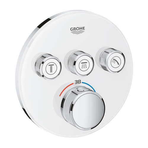 Grohe Grohtherm SmartControl bateria termostatyczna do obsługii 3 wyjść, element zewnętrzny, moon white 29904LS0