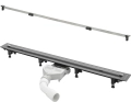 Viega Advantix Vario 721671 odpływ liniowy regulowany 30-120 cm model 4966.10 z rusztem stal matowa SR1 686284 model 4965.30
