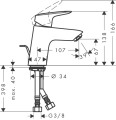 HansGrohe Logis Comfort Zone 70 bateria umywalkowa 71070000 