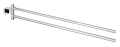 Grohe Essentials Cube wieszak na ręcznik dwuramienny 40624001