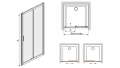 Sanplast TX5b drzwi przesuwne 90 cm D2/TX5b-90 GY sm 600-271-1100-39-501