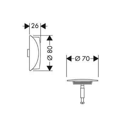 HansGrohe Flexaplus element zewnętrzny syfonu wannowego 58185000