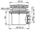 Ravak Professional syfon brodzikowy chrom X01309
