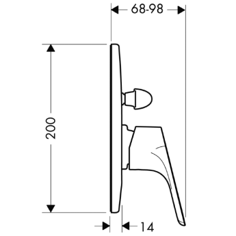 HansGrohe Focus bateria wannowa podtynkowa, element zewnętrzny 31947000