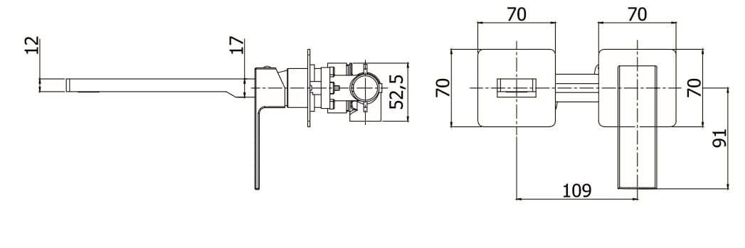 Paffoni Elle bateria umywalkowa podtynkowa, wylewka 200 mm, chrom EL105CR70