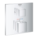 GROHE Grohtherm Cube bateria prysznicowa z termostatem do obsługi dwóch wyjść, element zewnętrzny 24154000