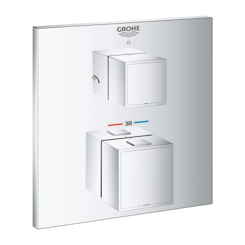 Grohe Grohtherm Cube bateria z termostatem do obsługi dwóch wyjść, element zewnętrzny 24154000