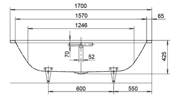 Kaldewei Asymmrtric Duo wanna prostokątna 170x80cm 274000010001