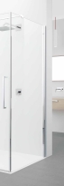 Novellini Young 2.0 F ścianka boczna do drzwi skrzydłowych, rozmiar na zamówienie, profil chrom, szkło bezbarwne Y2FGSP-1K