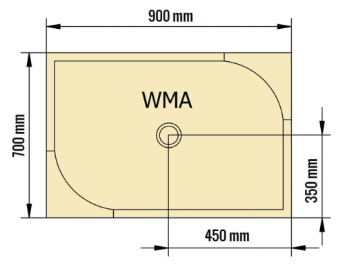 Sanswiss Marblemate brodzik prostokątny 70x90cm, biały WMA709004