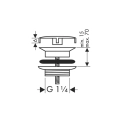 HansGrohe zawór odpływowy G 1¼ 50001000