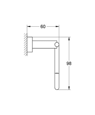 Grohe Essentials Cube uchwyt na papier 40507001