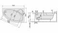 Sanplast Comfort wanna asymetryczna lewa WAL/CO 100x150+ST5 610-060-0240-10-000 