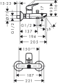 HansGrohe Logis bateria wannowa 71400000