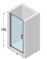 Novellini Kali G drzwi skrzydłowe 100cm KALIG96-1B