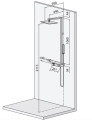 Novellini Flow panel prysznicowy z termostatem czarny/chrom FLOWT-H 