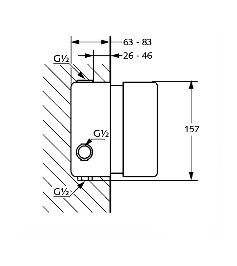 Kludi element podtynkowy do baterii z termostatem 35156