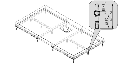 Sanplast stelaż do brodzików STS-099 194-E1520