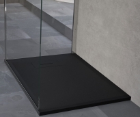 Novellini Novosolid brodzik kwadratowy 100x100x3,5cm, czarny mat NOS1004-28