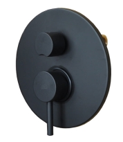 Paffoni Light Black bateria wannowo-natryskowa podtynkowa, 2-drożna, czarny mat LIG018NO