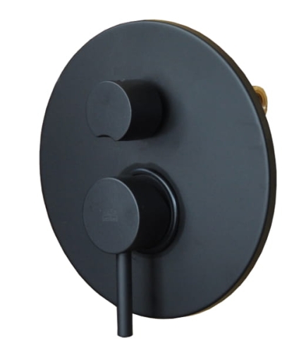 Paffoni Light Black bateria wannowo-natryskowa podtynkowa, 2-drożna, czarny mat LIG018NO
