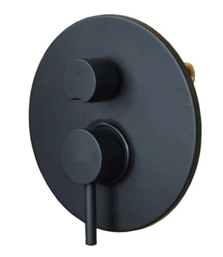 Paffoni Light Black bateria wannowo-natryskowa podtynkowa, 2-drożna, czarny mat LIG018NO
