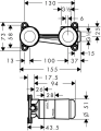 HansGrohe element podtynkowy baterii umywalkowej 13622180
