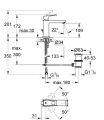 Grohe Eurocube M-size bateria umywalkowa, brushed hard graphite 23445AL0