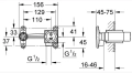 Grohe element podtynkowy baterii umywalkowej 23200000