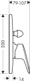 HansGrohe Logis bateria wannowa podtynkowa element zewnętrzny 71406000