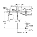 Grohe Eurocube 3-otworowa bateria umywalkowa S-Size 20351000