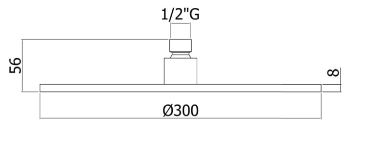 Paffoni Master King deszczownica okrągła 300mm ZSOF079CR