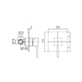 Paffoni Level Cubo bateria natryskowa podtynkowa LEC010CR