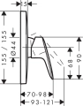 HansGrohe Logis bateria prysznicowa podtynkowa element zewnętrzny 71605000