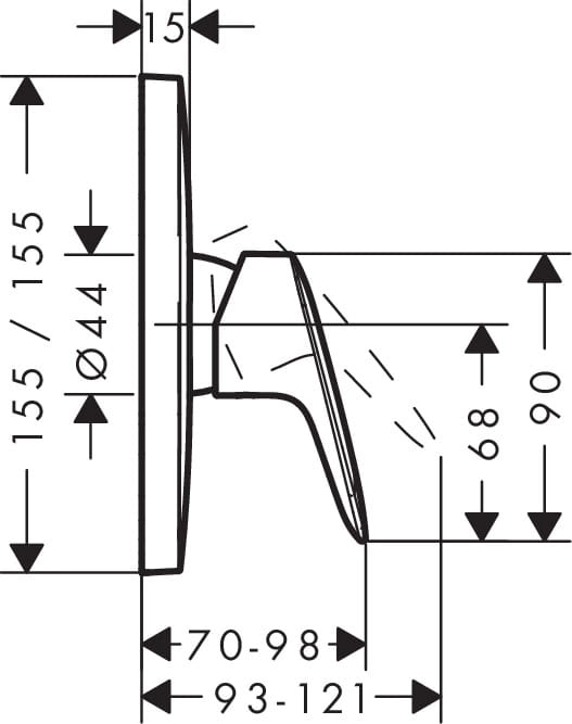HansGrohe Logis bateria prysznicowa podtynkowa element zewnętrzny 71605000
