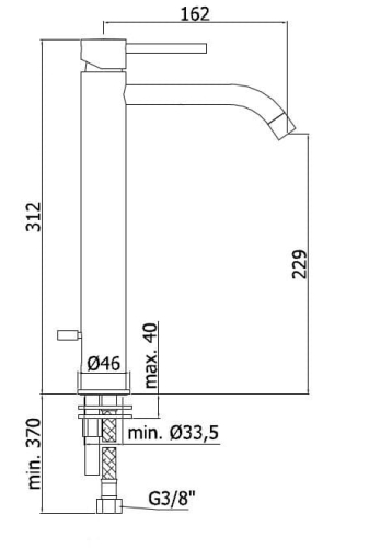 Paffoni Light bateria umywalkowa wysoka LIG081CR