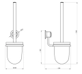 Andex Classic szczotka toaletowa, chrom 026CC