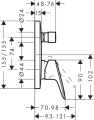HansGrohe Logis bateria wannowa podtynkowa element zewnętrzny 71405000