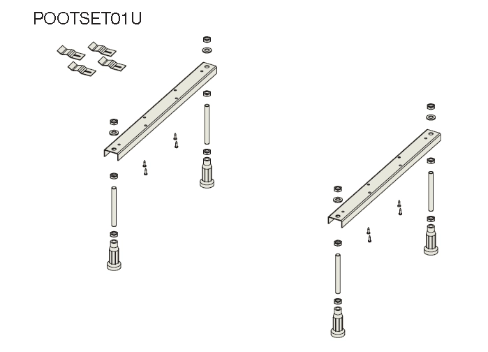 Nóżki do wanien uniwersalne Riho 01U