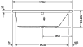 Duravit Vero wanna prostokątna 170x75cm, prawa 700134000000000