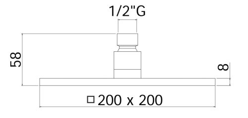 Paffoni Syncro deszczownica kwadratowa 20x20cm ZSOF075CR