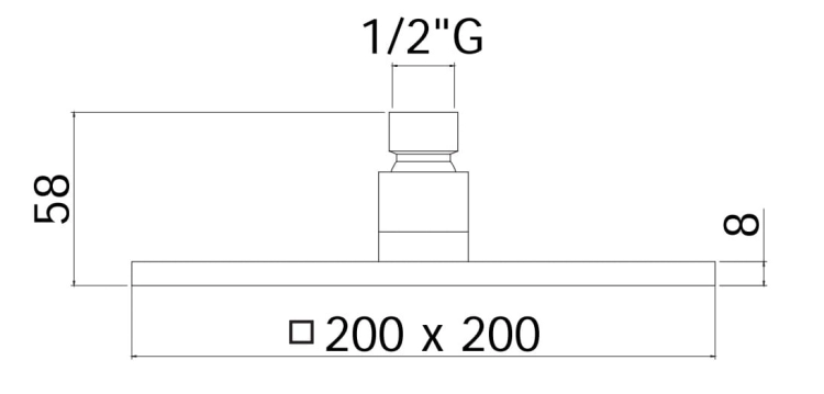 Paffoni Syncro deszczownica kwadratowa 20x20cm ZSOF075CR