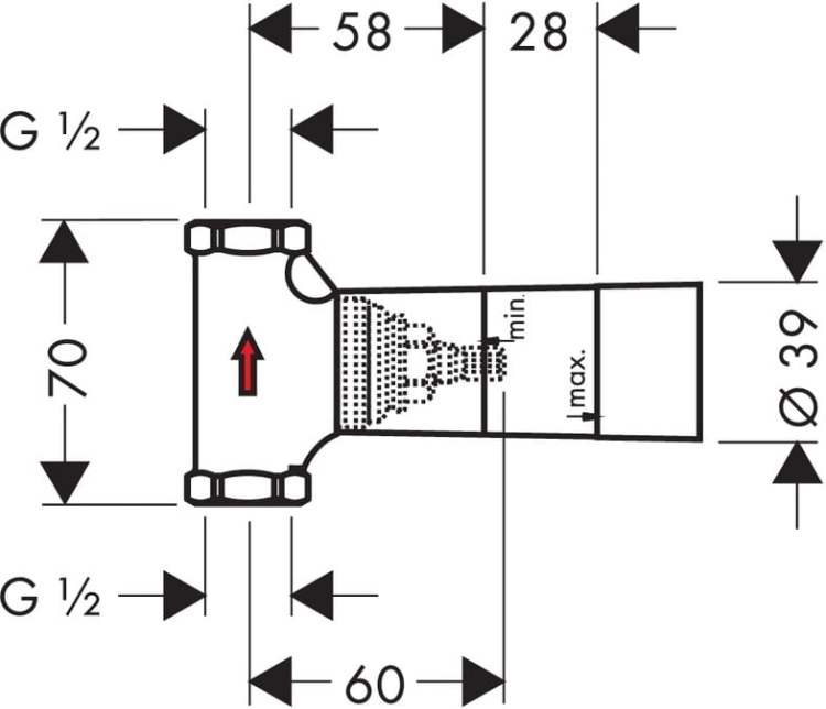 HansGrohe zawor odcinający 1/2" 15974180