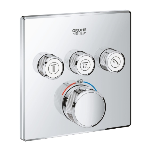 Grohe Grohtherm SmartControl Cube bateria termostatyczna do obsługii 3 wyjść, element zewnętrzny 29126000