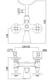 Paffoni Iris bateria wannowa IR027CR