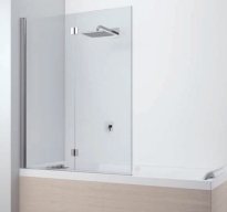 Novellini Young 2.0 parawan nawannowy 2-częściowy 120x150cm, lewy, profil chrom, szkło bezbarwne Y21BSV120S-1K