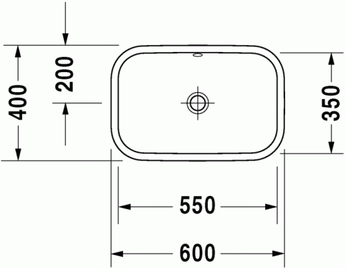 Duravit Happy D.2 umywalka nablatowa 60x40cm 231460.00.00