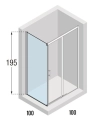 Novellini Kali PH+FH kabina kwadaratowa 100x100cm KALIPH96FH98-1B