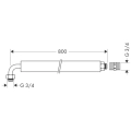 HansGrohe elastyczna rura łącząca 800 mm DN 20 58192000